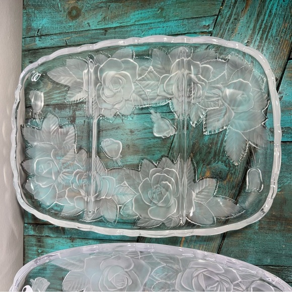 Studio Nova Vintage Winter Rose Set of 2 Trays Japan Floral - Picture 9 of 16